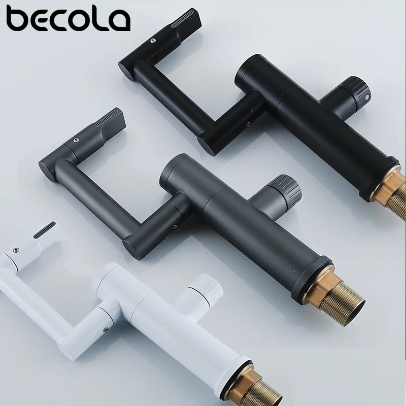 Becola Diseño creativo Grifo de lavabo giratorio universal Lavado de baño Estilo contemporáneo Robusto y duradero Tres colores opcionales