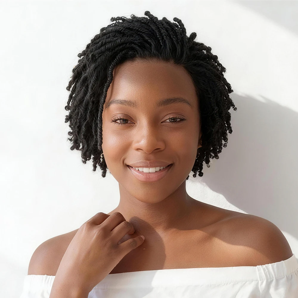 Pelucas Bob Afro Rizadas Kinky con Encaje Frontal HD 13x4, Cabello Humano Brasileño Negro Natural con 250% de Densidad, Peluca Corta Pre-Desplumada para Mujeres Negras