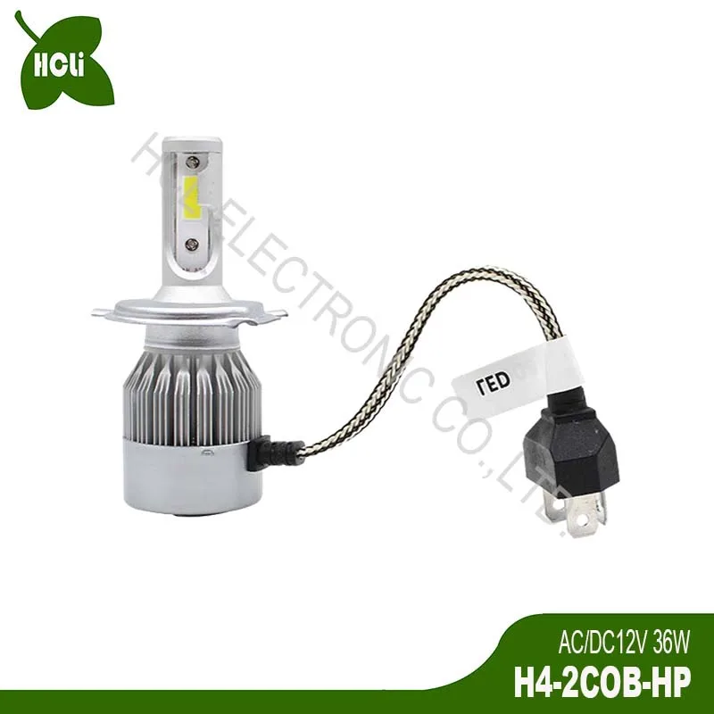 High Power COB 36W 12V 9005 9006 HB3 HB4 H4 H7 H11 Car Led Bulbs Front Fog Lamp Auto Headlights Low Beam free shipping 20pcs/lot