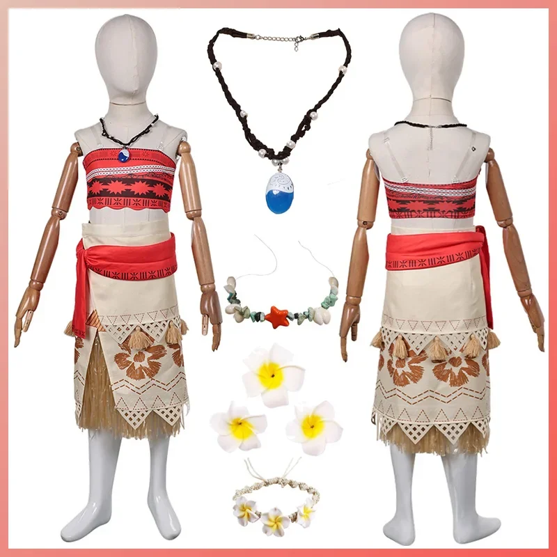 FC6Cartoon Ocean Princess Costume Travestimento Carino Moyana Cosplay Fantasia Bambino Ragazze Vestono Collana Kid Gioco di ruolo Fantasia Dre@FC8!