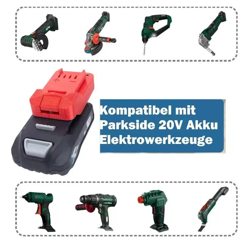 Battery Adapter For Aldi Ferrex Activ Energy Compatible To For Parkside Lidl Tools Converter (Not Include Tools and Battery)