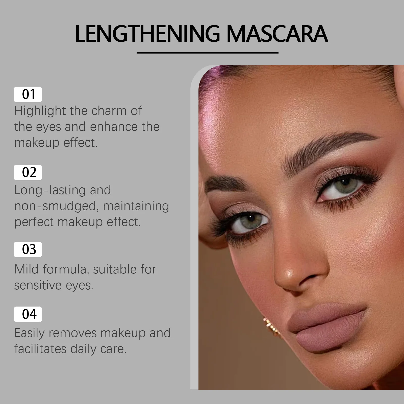 Eelhope – Mascara allongeant les cils, imperméable, anti-taches, maquillage, longue durée, recourbé, épais, 5ml