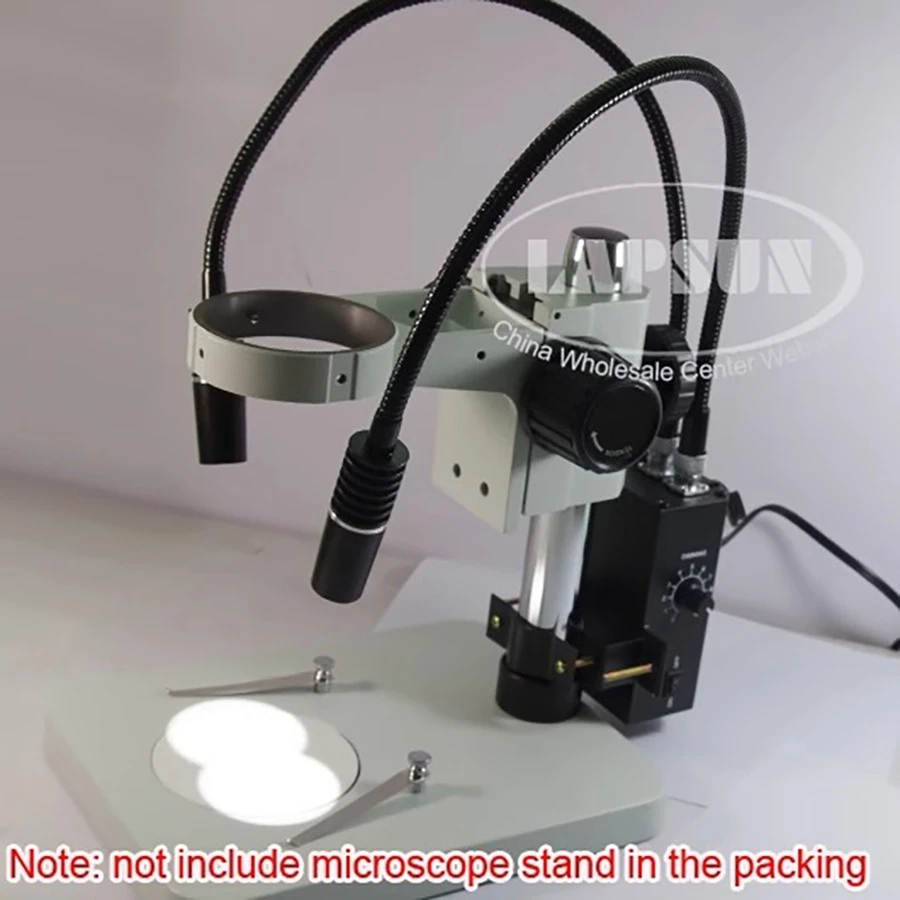 Dual-branch microscope with dual gooseneck LED light source, suitable for mobile phone repair; LED microscope light source.