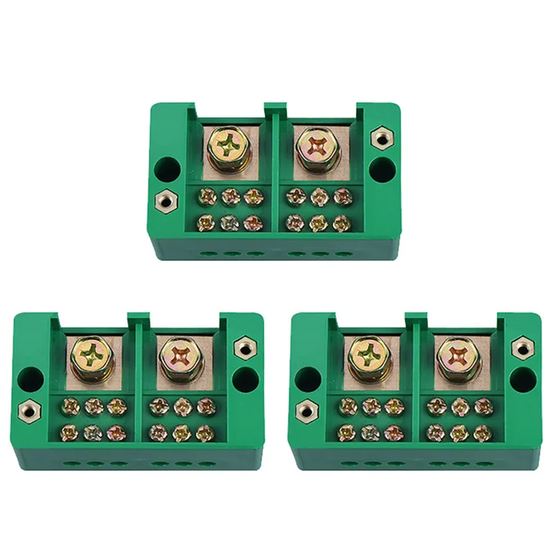 

【RECOMENDAR】3X Single Phase 2-In 6 Outgoing Terminal Box Household Distribution Box Junction Box Terminal Block 220 V(6 Out)