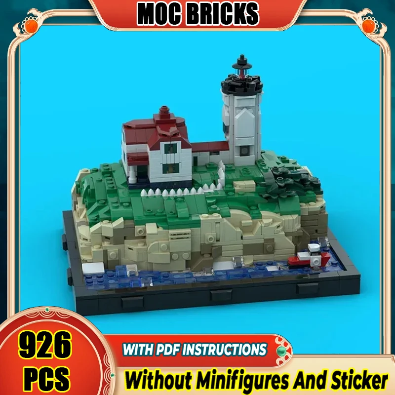 

Модель с видом на улицу Moc, строительные блоки, маяк, модульная модель, технология, кирпич, сделай сам, сборка, строительная игрушка, праздничные подарки