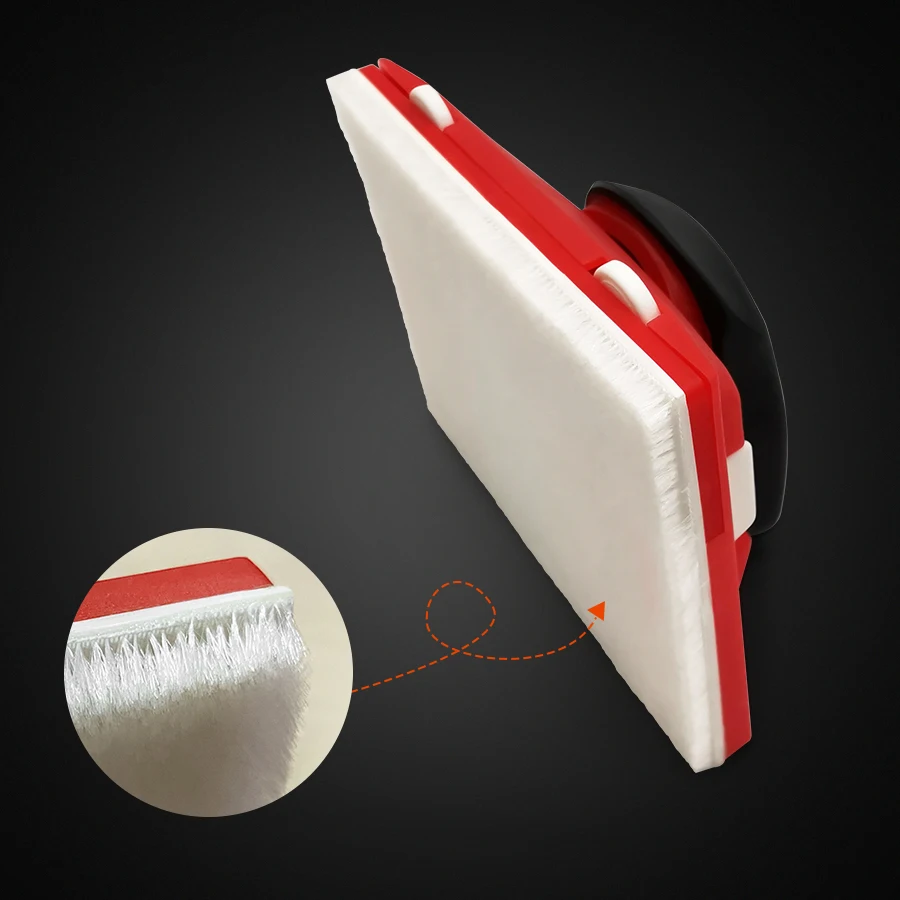 0818 엣지 트리밍 브러시 - 페인트와 석고 라인을 부드럽고 줄무늬 없이 바르기 위한 빨간색 및 검정색 부드러운 고무 도구, 완벽함