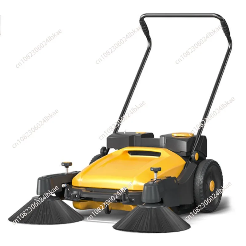 

55L Industrial Hand-push Wireless Sweeper Road Dust Cleaning Sweeper Five-speed Adjustment Saves Effort