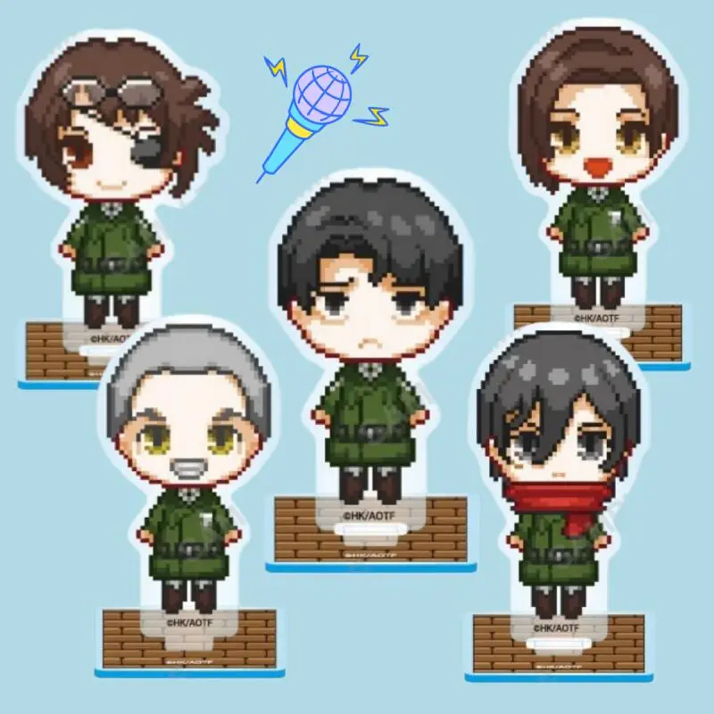 10Cm Acrylic Standee for Attack On Titan Hange Zoe Sasha Blouse Connie Springer Levi Ackerman Diy Anime Decorative Ornaments