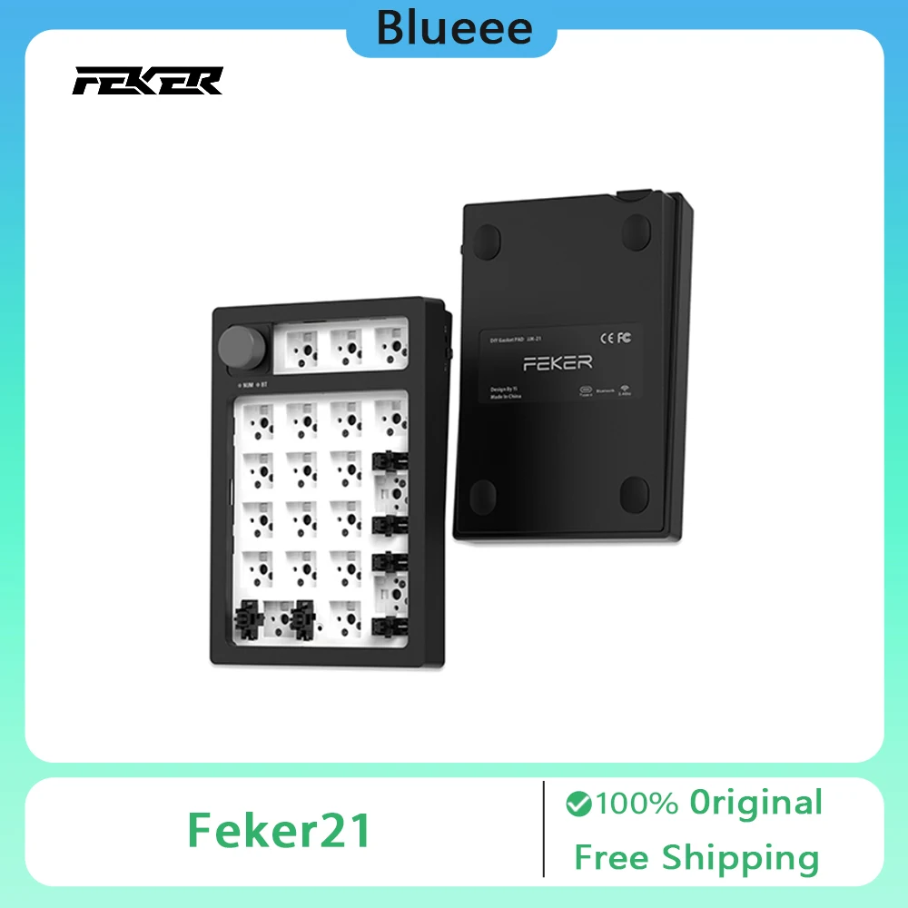 Feker21 Mechanical Keyboard Kit Wireless 3 Mode Gasket RGB Mini Keyboard Hot Swap Custom Numeric Keypad Gamer Accessories Gift