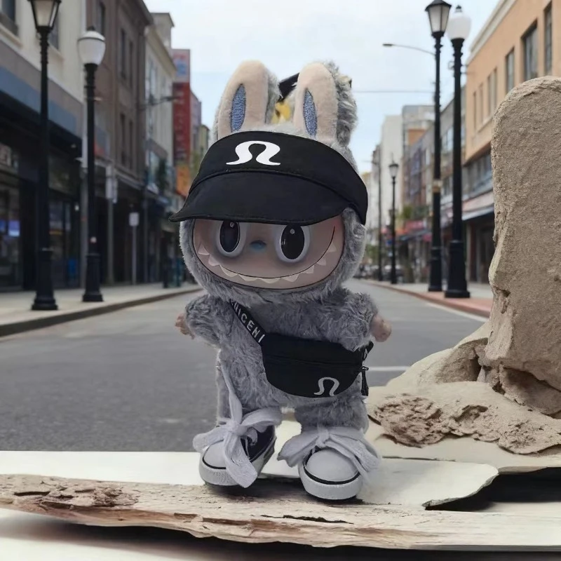 

15/17 см Labubu V1 V2 V3, одежда для кукол, модная толстовка с капюшоном и сумка, корейский идол, модная одежда для кукол «сделай сам», аксессуары, игрушка в подарок