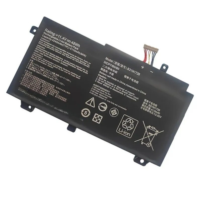 Replacement Battery for ASUS FX80G FX86F G FX95G D FX504G FX505G B31N1726 Laptop Notebook Power Supply