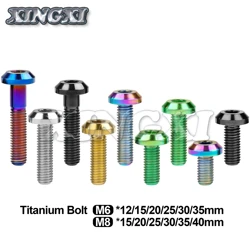 Xingxi-perno de titanio M6/M8X12/15/20/25/30/35/40mm, cabeza de llave Allen, tornillo Ti para freno de bicicleta y motocicleta