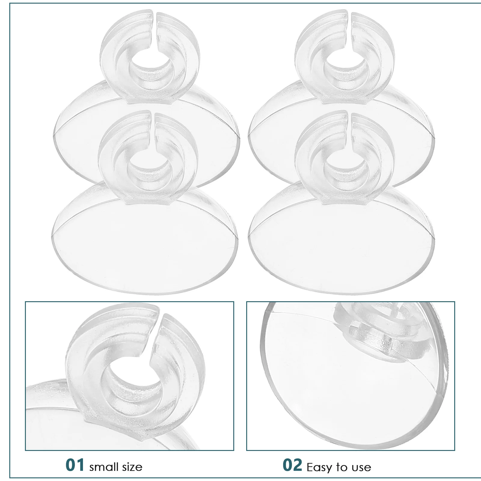 

20 Pcs Oxygen Pipe Fixing Accessories Aquarium Water Buckle Cups Clamp Hose Clip Tube Holders Clips Sucker