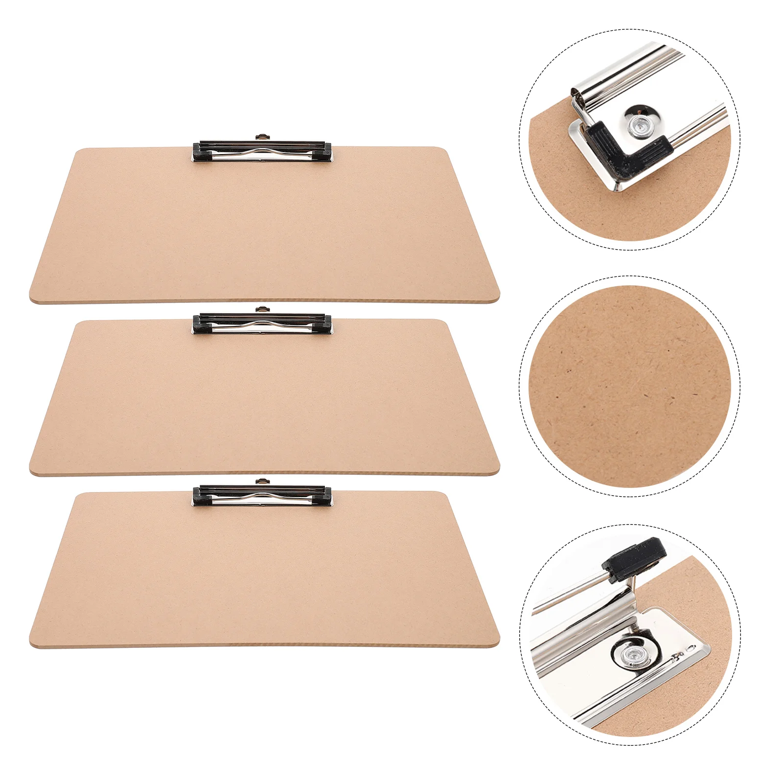 3 Pcs Writing Board Office Folders Multi-function Clipboard Students Clipboards Letter Fiberboard Portable Document Organizer