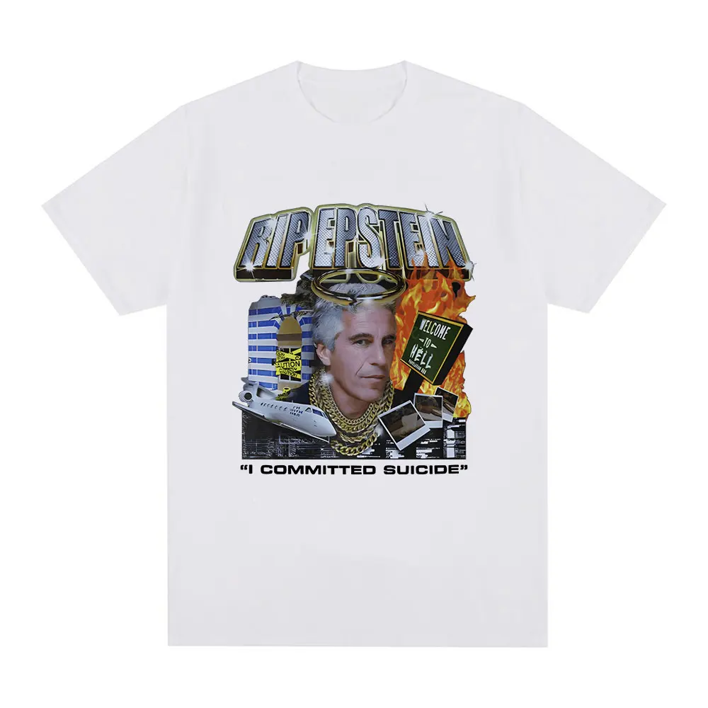 Jeffrey Epstein Graphic T Shirt Men\'s Fashion Casual Short Sleeve T-shirt Vintage Gothic Oversized T-shirts Streetwear Unisex