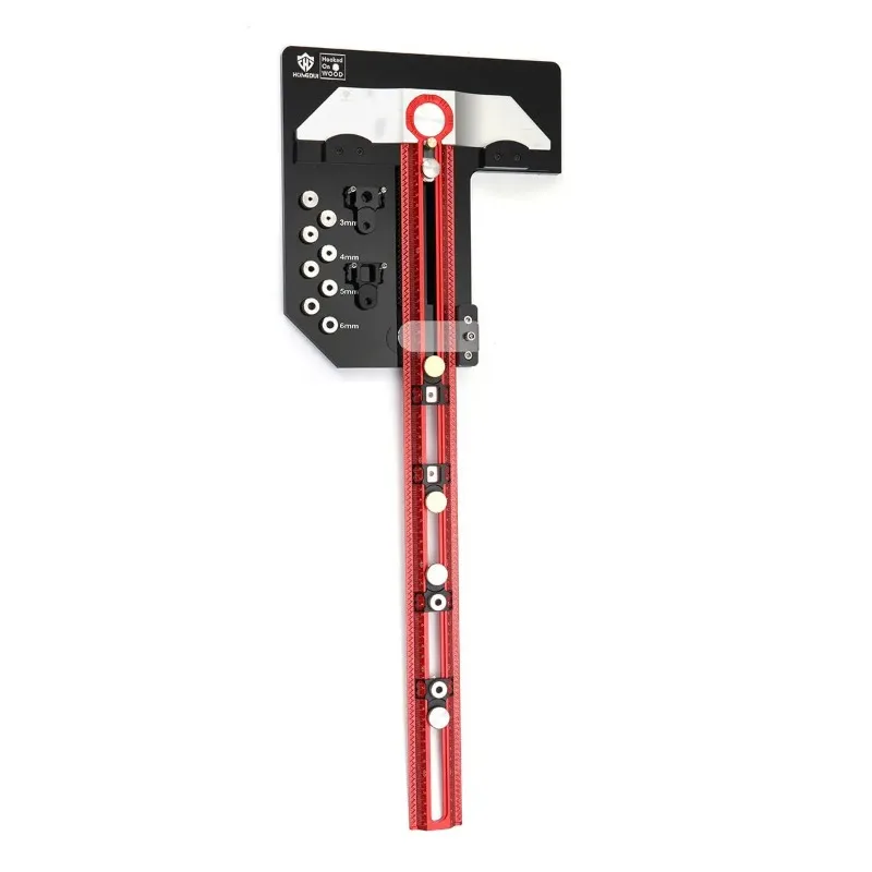 400mm Hooked on Wood MT-2465 PRO Scriber Marking T Square Ruler Aluminum Alloy Hole Positioning Marking Gauge By HONGDUI