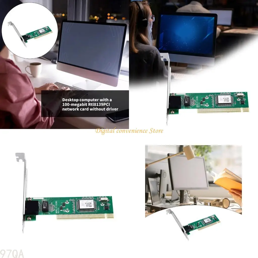 

97QA RTL8139 PCI Ethernet Card для настольных ПК и играет на 100 Мбит / с.