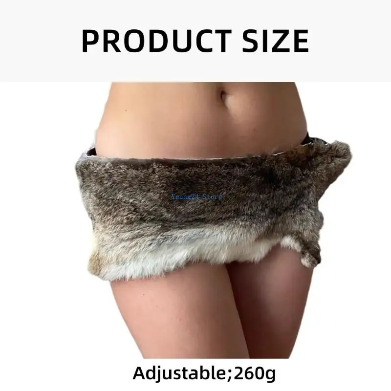 P8DB حزام مشد فاخر للحزب فروي أفخم فو الفراء حزام خصر حزام الخصر الساخن فتاة حزام نادي الخصر الإكسسوار #6