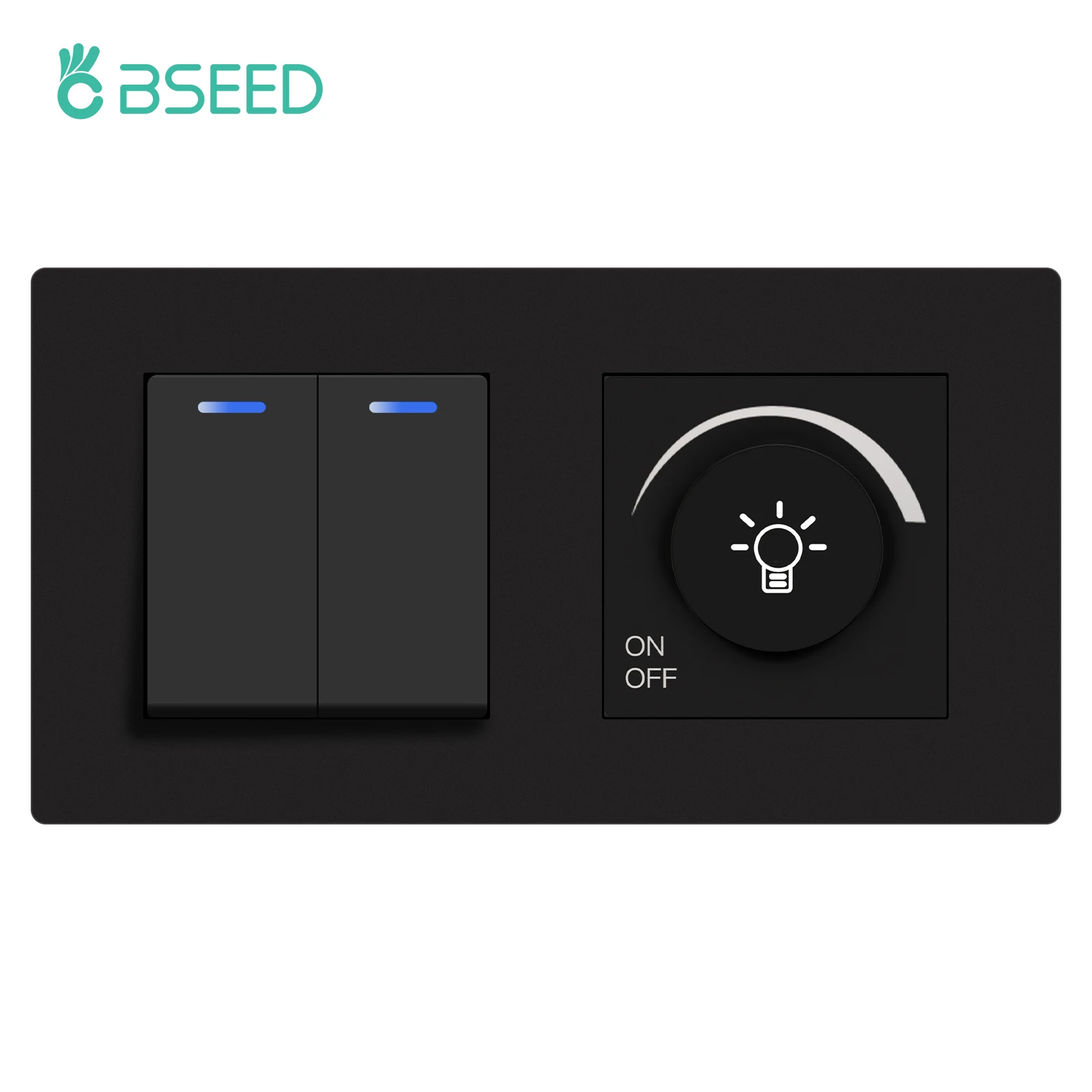 BSEED Dimmer voor normaal licht Draaiknop Dimmer Verstelbare helderheidsregelaar Kunststof frameknop Dimmer