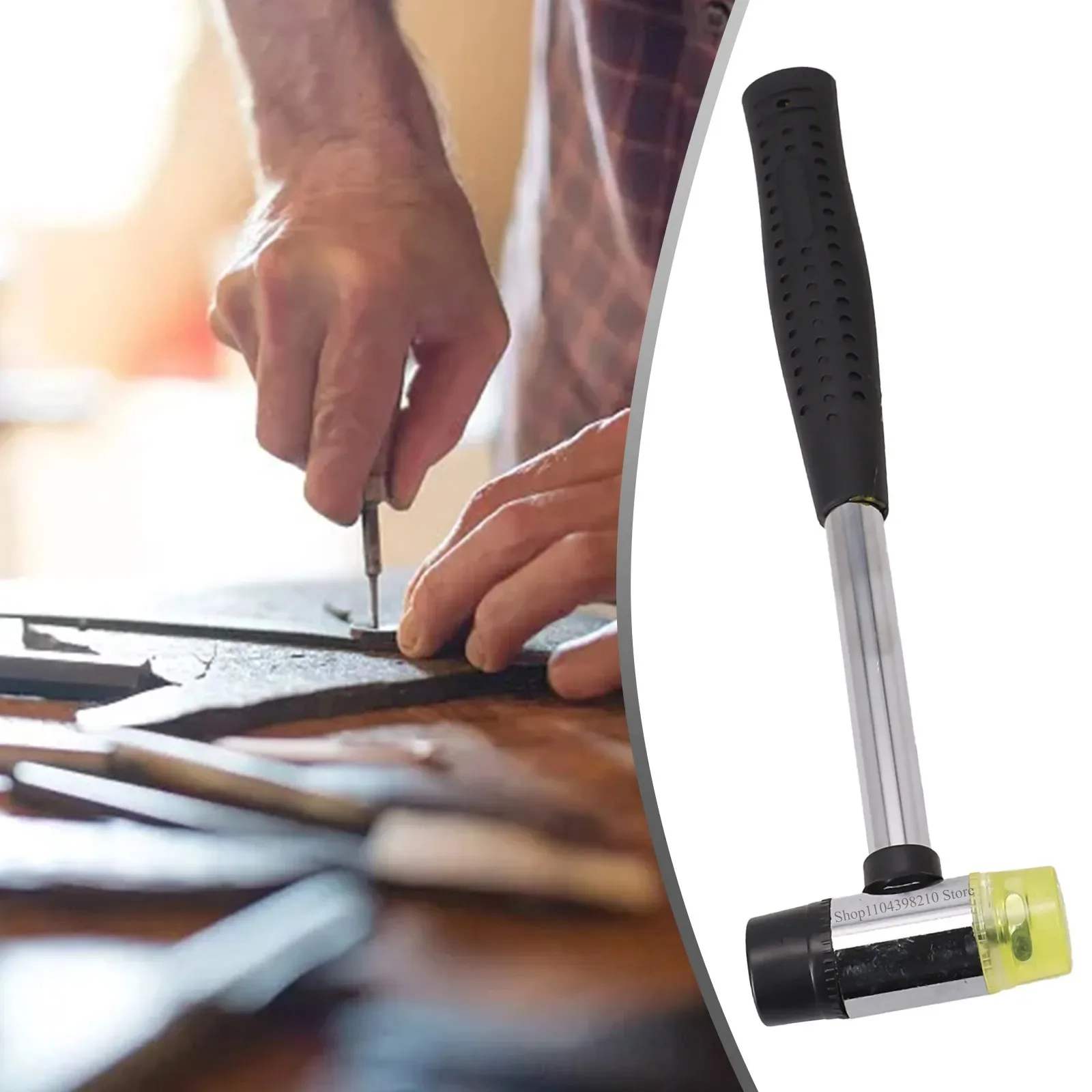 مطرقة مطاطية برأس مزدوج، مطرقة تركيب مطاطية، مطرقة الضرب، بلاط الأرضيات، أدوات تحسين المنزل، مطرقة مطاطية