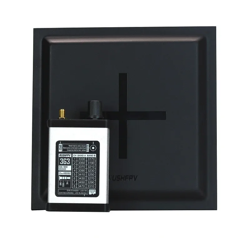 RushFPV 3.3G 2W image transmission, transmit and receive set, high gain antenna for traversing machine, high long-distance perfo