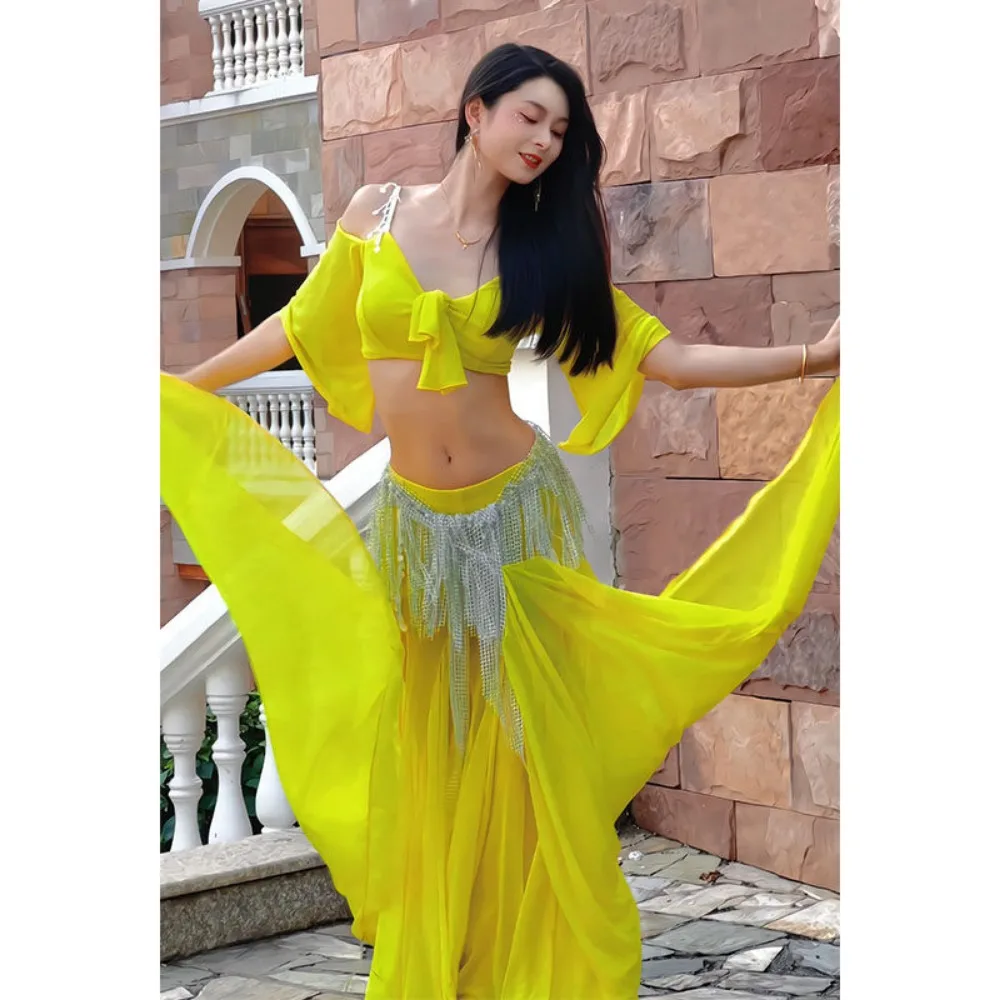 Belly Dance Practice Dress Sexy Backless Fishtail Skirt With Chest Pad Tassels Oriental Dance Performance Team Costume For Women