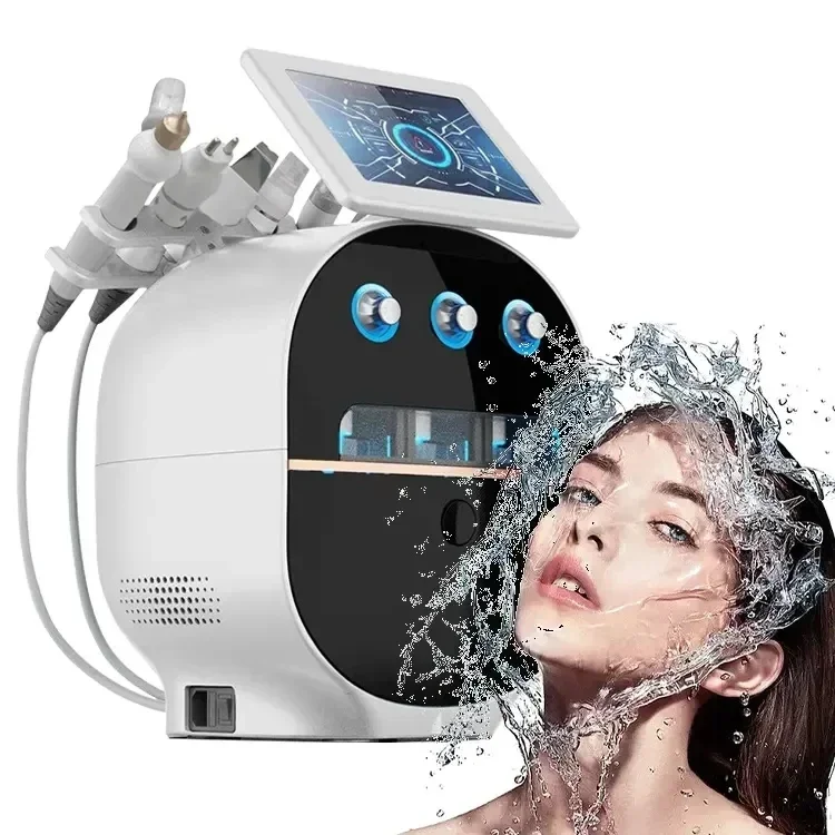 Portable 6 In 1 Face Cleansing Aqua Peeling Dermabrasion RF Skin Tightening Blackhead Remover Face Lift Anti-wrinkle Equipment