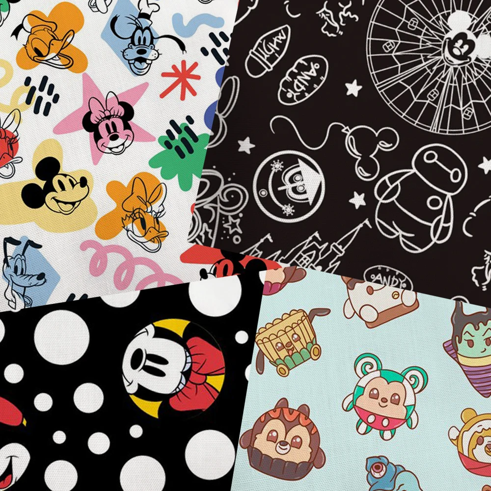 Mickey mouse and friends peripherals Fabric 45*140cm DIY Sewing Patchwork Quilting Baby Dress Printed Fabric polyester cotton