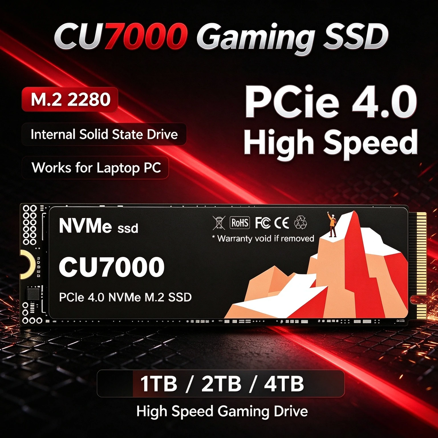 M.2 Nvme 4Tb Pcie 4.0 Ssd - SSD CU7000 M.2 NVMe, unità a