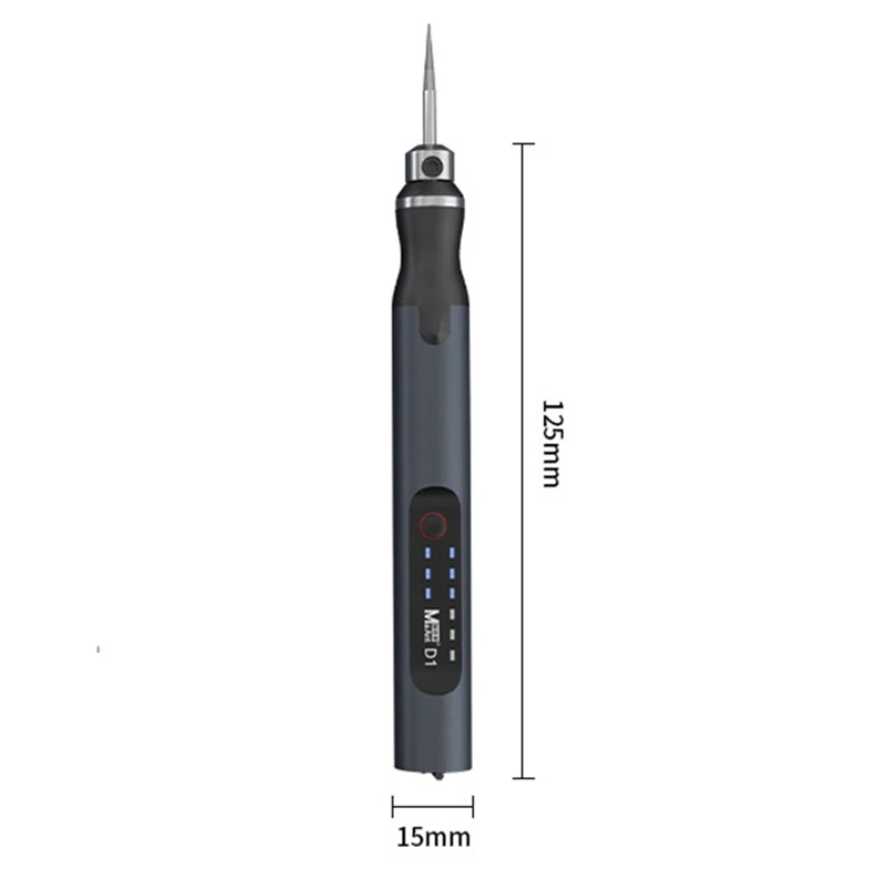 Penna per smerigliatura elettrica con incisore regolabile a velocità D1 Rettificatrice a batteria Mini set di strumenti per lucidatura Penna per incisione fai-da-te