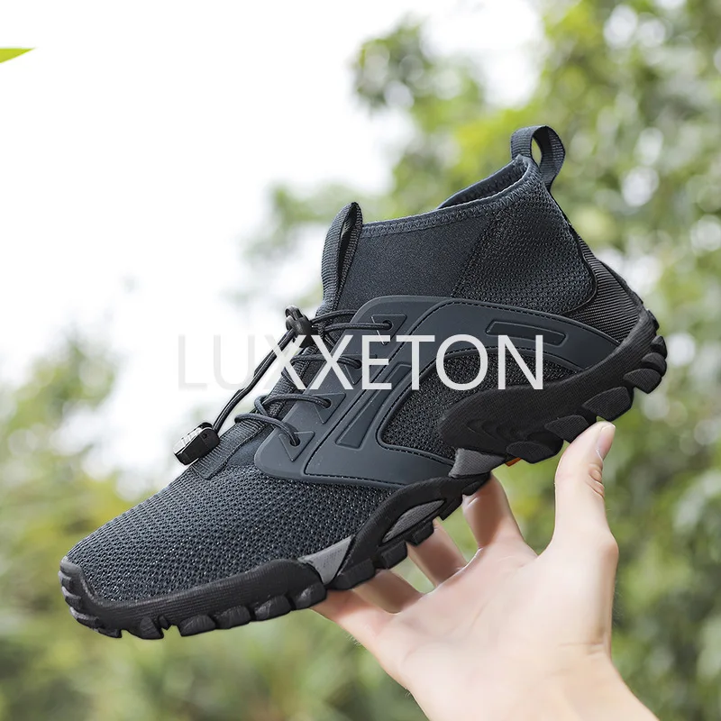 Men Breathable Vulcanized Shoes 2024 Summer Leisure Mesh Breathable Men Anti Slip and Water Wading Outdoor Sports Shoes