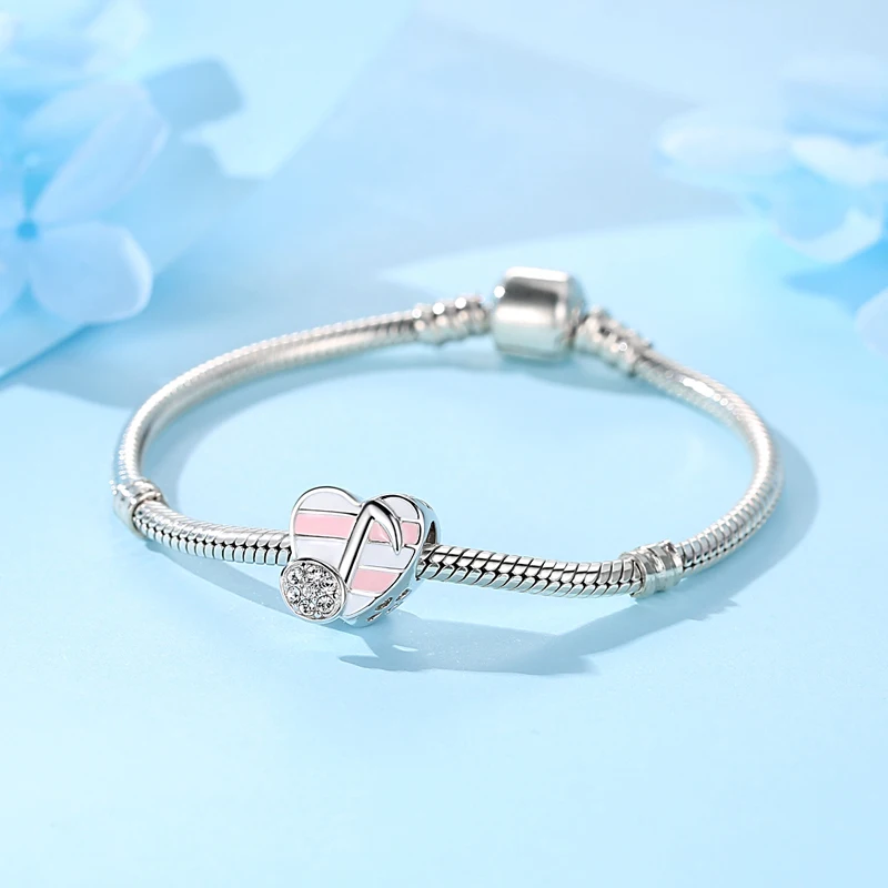 Abalorios de plata de ley 925 para mujer, cuentas colgantes de cristales de Piano con notas musicales de amor, compatibles con pulseras de marca Pan, collares, joyería artesanal