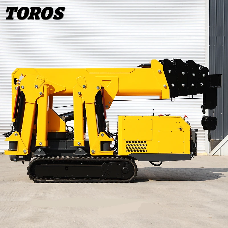 تسليم سريع رافعة زاحفة عنكبوتية للمساحة الصغيرة عالية الكفاءة رفع المسار رافعة العنكبوت ذراع دوارة رافعات التحكم عن بعد #1