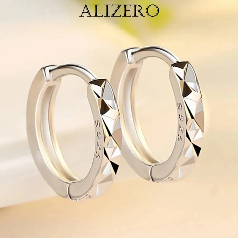 ALIZERO 925 Sterling Silver Needle New Women's Fashion Jewelry High Quality Starry Carved Simple Retro Earrings