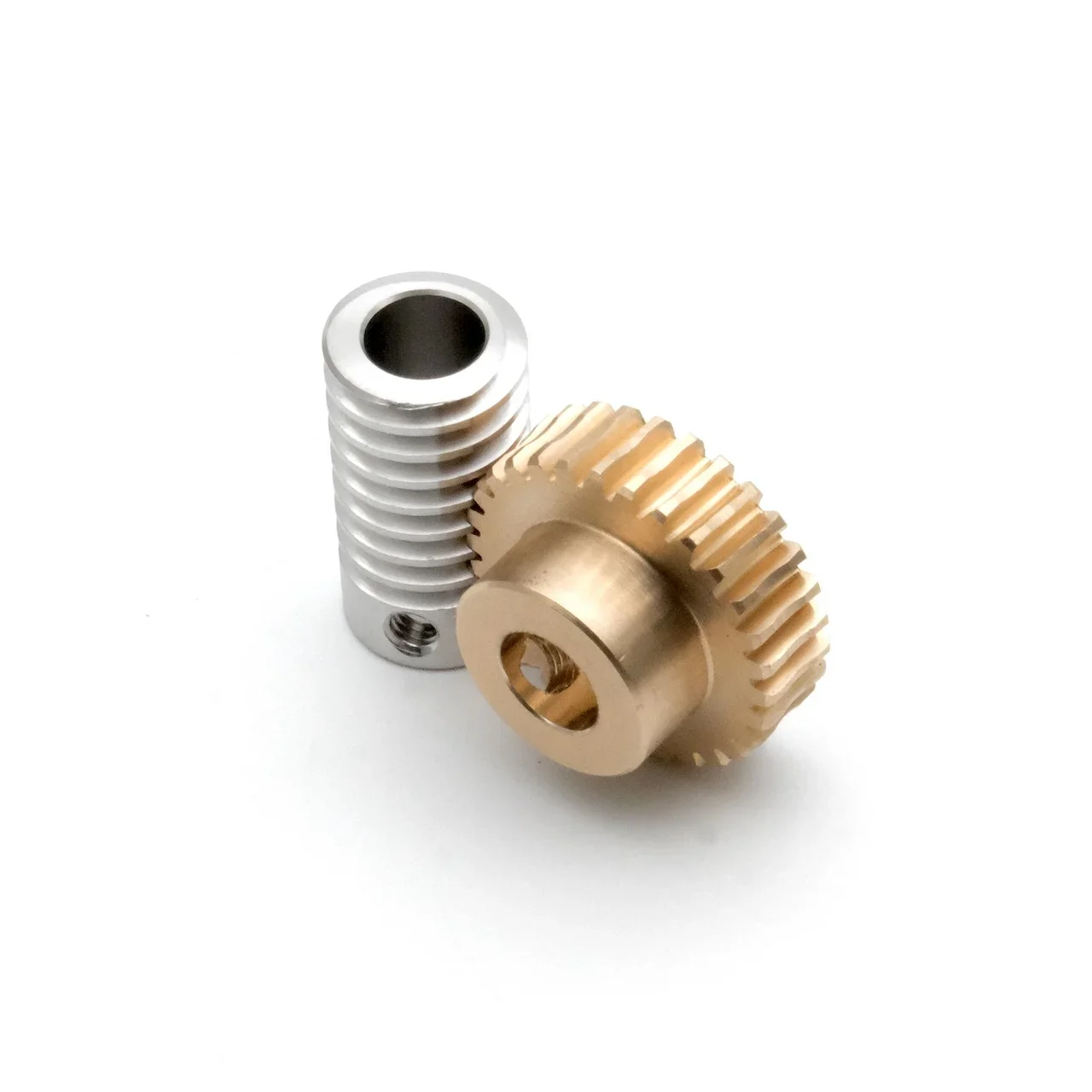 0.8M Precision Turbine Worm Gear Set 1:20/30/40/50/60 Teeth Stainless Steel Worm Copper Gear Accessories