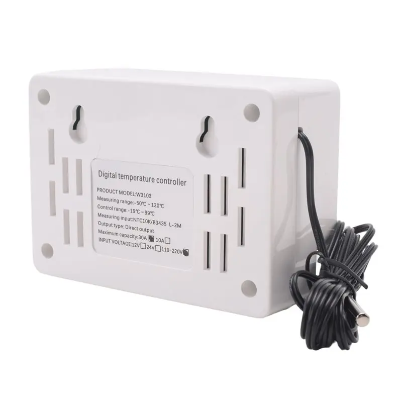 

AT05-Digital Temperature Controller 220V Max 5000W Digital Thermostat 30A -19 To 99℃ Temperature Controller Switch XH-W3103