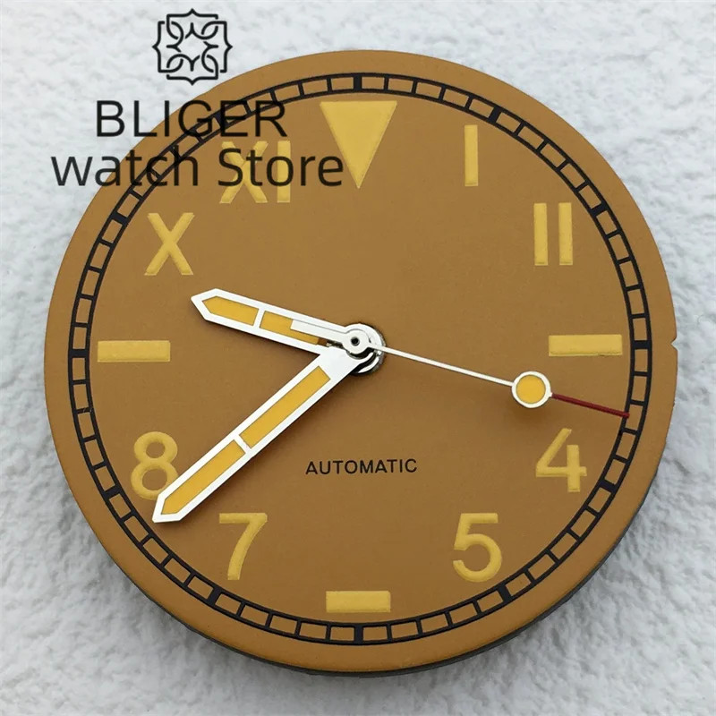 إكسسوارات ساعة بليجر دايت ، مضيئة ، مؤشر روماني ، يد ، أسود ، رمادي ، أبيض ، ذهبي ، مناسب لـ NH35 ، حركة NH36 ، 29