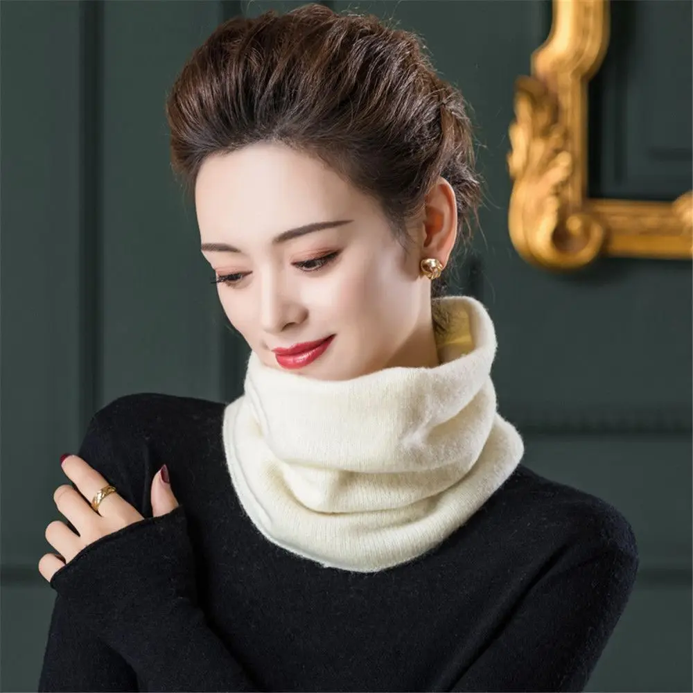 1Pc Winter Warm Brushed Knit Neck Warmer Circle Go Out Wrap Cowl Loop Snood Shawl Outdoor Ski Climbing Scarf For Men Women