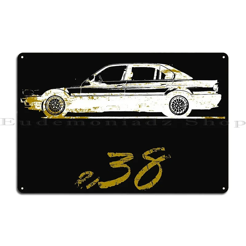 E38 Design Semplice Targa In Metallo Dorato Poster Designer Cucina Bar Cave Cinema Divertente Targa In Metallo Poster