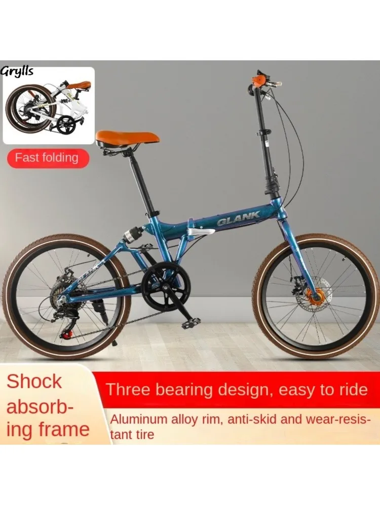 AliExpress oeny Grylls Aluminum Alloy Folding Frame 22 "bicycle Outdoor Portable Disc Brake Damping Adult Variable