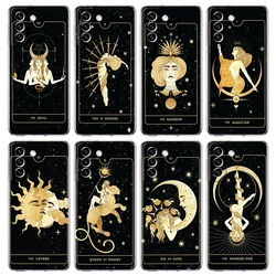 Witches Moon Tarot Mystery Totem Case for Samsung S24 S23 S22 S20 S21 FE Ultra S24 S23 S10 S10E S9 S8 Plus 5G Phone Capas Shell