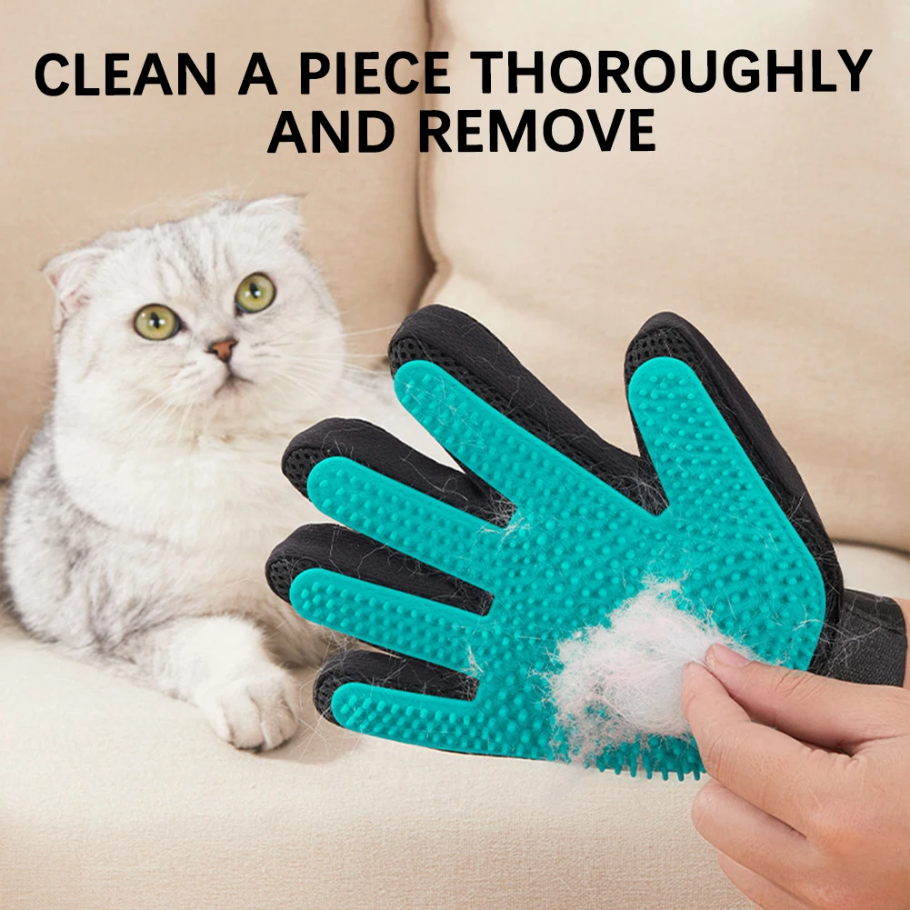 ペットファーレムーバーグラブラバーグローブブラシペット用の多機能再利用可能なマッサージ犬用猫猫のペットアクセサリー