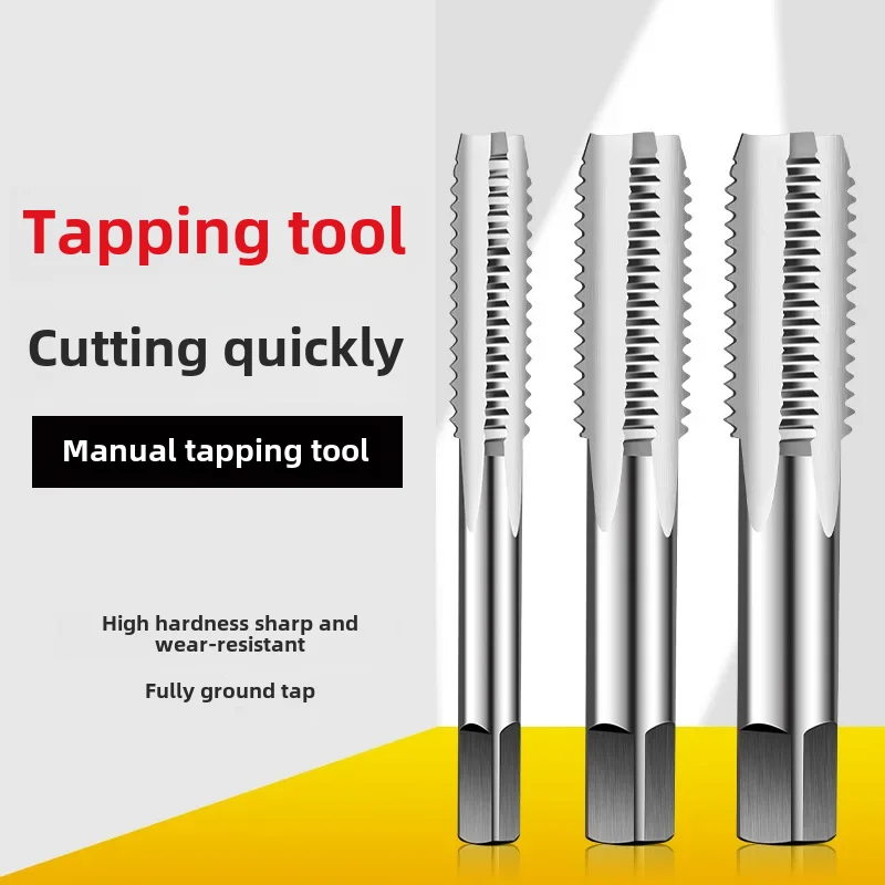 Industrial grade high hardness internal thread hand tap metric set extended standard straight groove fine thread hand tap image 3