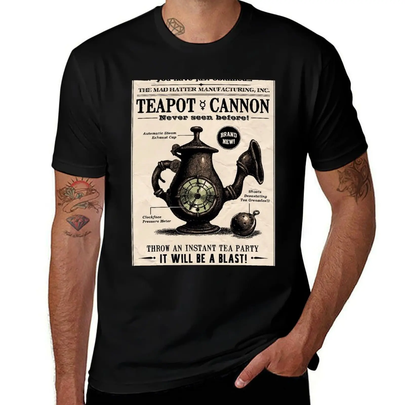 

t man Teapot shirts casual t man for Madness Returns) T-Shirt shirt for graphic shirts Cannon men t (Alice man casual