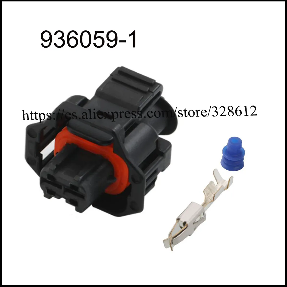 

100set 1928403698 car female cable wire connector 2 Pin connector automotive Plug socket Include terminals seal 936059-1 DJ7026A