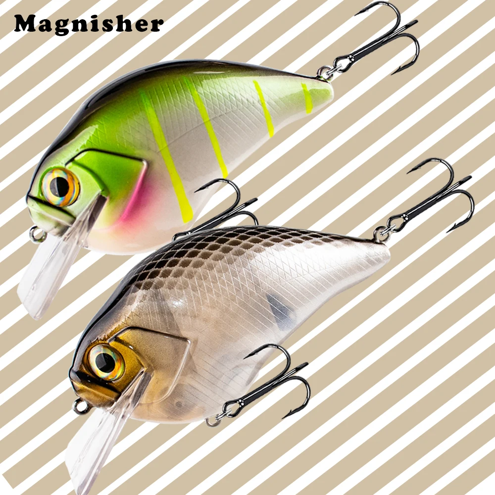 Magnisher New Square Bill Crankbait 2.0 Fishing Lures 9.5cm 29.7g Floating Bass Bait Wobble Rattling Lure Tackle