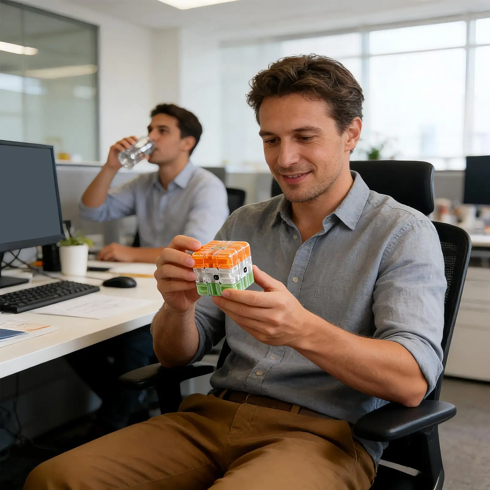 Cubo Labirinto 3D, Gioco Rompicapo, Giocattolo per Abbinamento Colori per Adolescenti, Allenamento della Concentrazione, Riduzione dello Stress, Sviluppo del Pensiero Logico