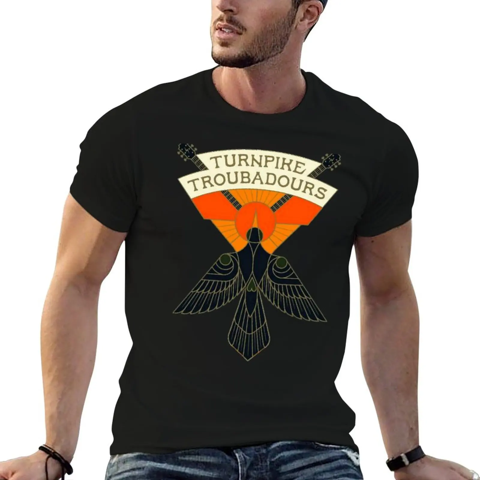 

troubadours t package for cotton turnpike T-Shirt for casual man men man shirts plain t-shirt black