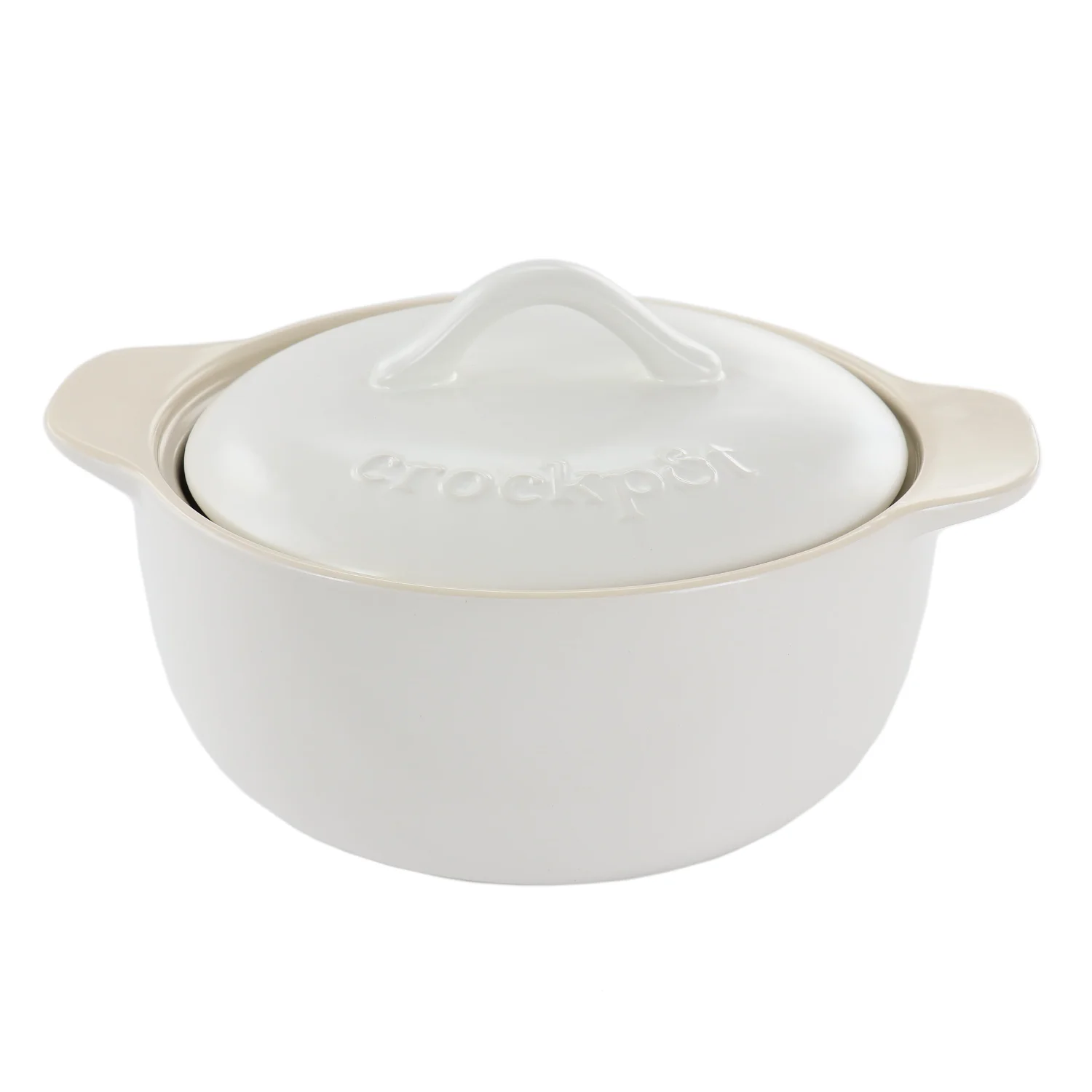 

Artisan 2.3 Quart Round Stoneware Casserole with Lid in White