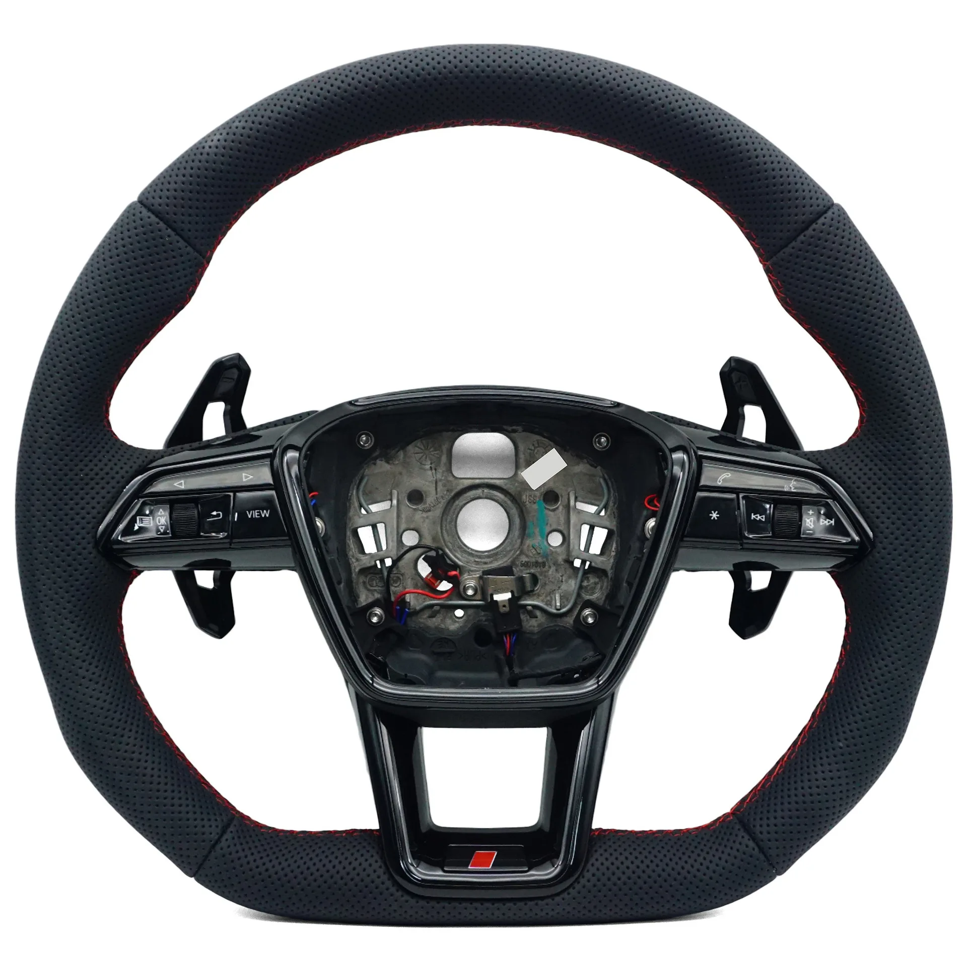 Geeignet für Audi A6 C8 A7 S Standard, vollständig gestanztes rotes Kabel mit Knopf, großer Schalthebel und beheiztem Lenkrad – Detail 2